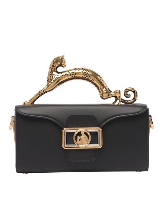 Lanvin Blue Pencil Cat Crossbody Bag