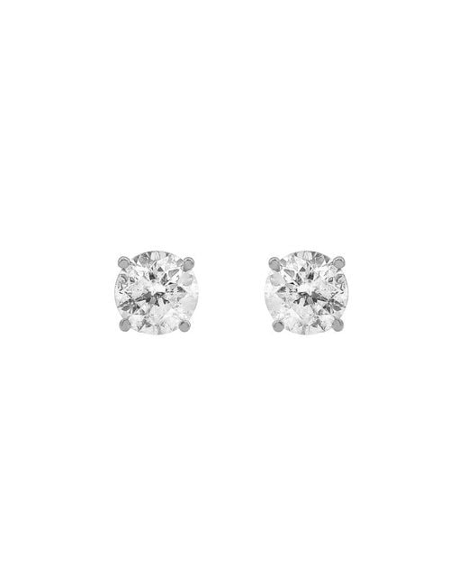 Brilliant Diamond Metallic 14Kt 0.75 Carat Lab Grown Diamond Stud Earrings For