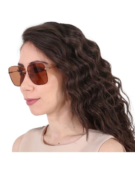 Dior Brown Square Sunglasses