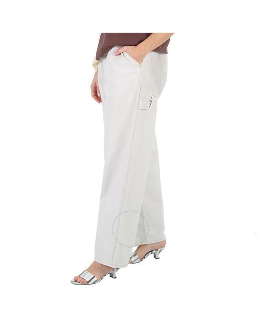 Maison Margiela White Wide-leg Utilitarian Jeans