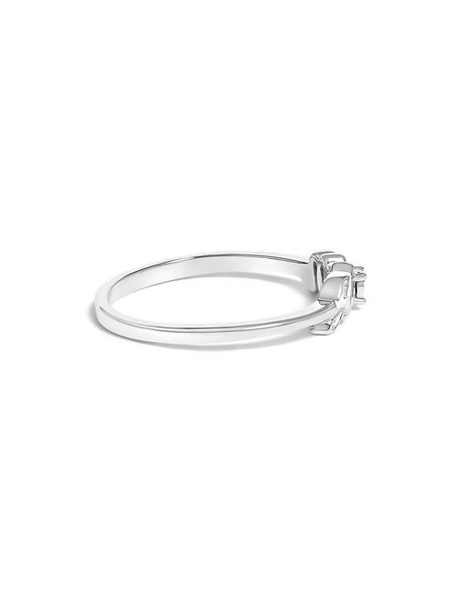 Haus of Brilliance White 925 Sterling Diamond Accent "Mom" Ring (J-K Color, I2-I3 Clarity)