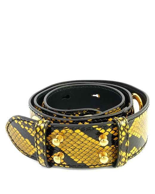 Burberry Multicolor Ladies Amber Croco-Embossed Leather Bag Strap