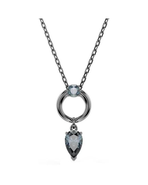 Swarovski Metallic Mesmera Ruthenium Plated Mixed Cuts Necklace