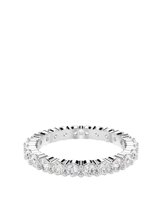 Swarovski White Matrix Round Cut Vittore Ring