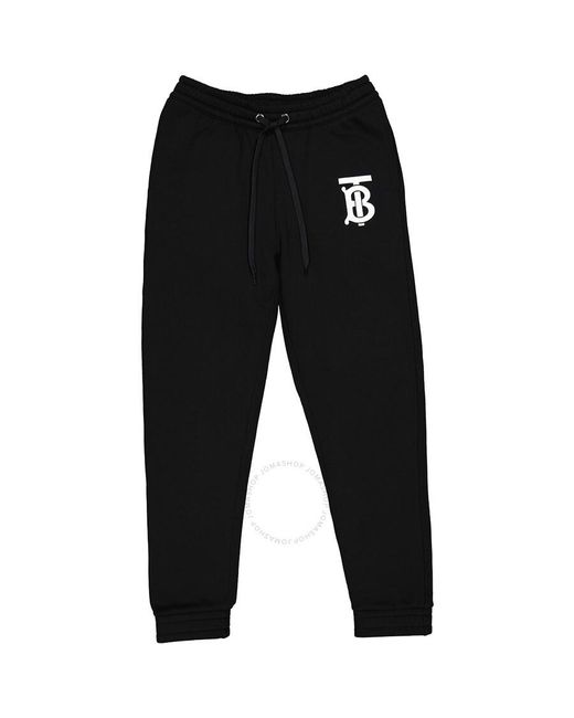 Burberry Black Monogram Motif Cotton jogging Pants