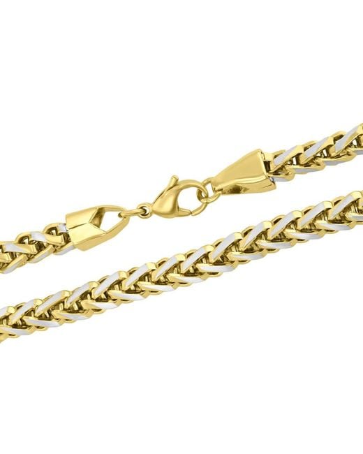 Robert Alton Metallic Stainless Steel With Finish Wheat Chain for men