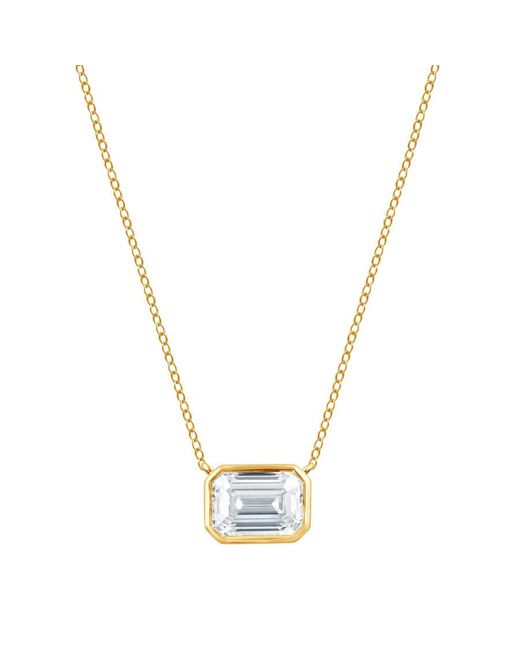 Brilliant Diamond Metallic 14Kt 1.00 Carat Lab Grown Diamond Pendant Necklace For