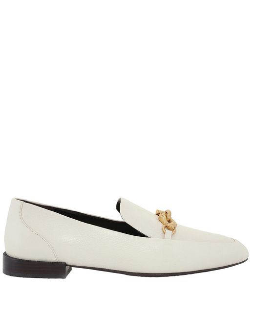 Tory Burch Natural Jessa Leather Loafers