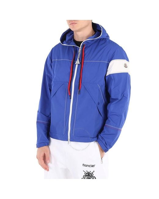 Moncler Blue Medium Fujio Logo-patch Hooded Jacket for men