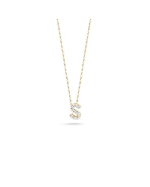 Roberto Coin Metallic Tiny Treasure 18k Yellow Gold Letter S Initial Necklace
