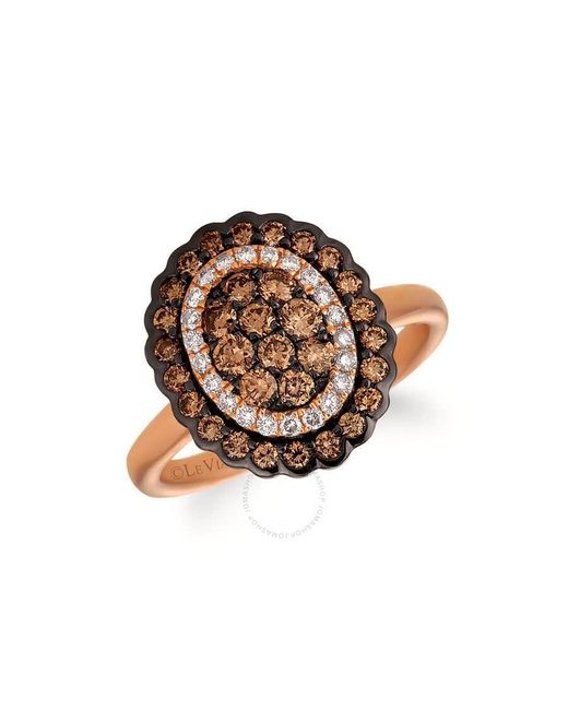 Le Vian Brown Chocolate And Strawberry Clusters Rings Set