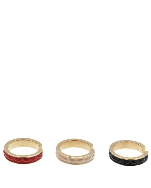 Burberry Natural Trio Enamel Stackable Earrings