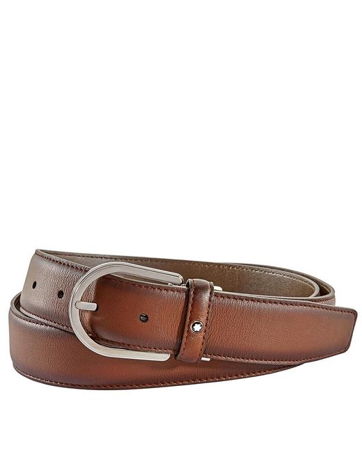 Montblanc Brown Cut-To-Size Business Belt for men