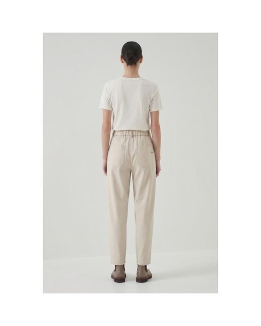 Brunello Cucinelli White Light Relaxed Trousers, Brand Size 46 (Us