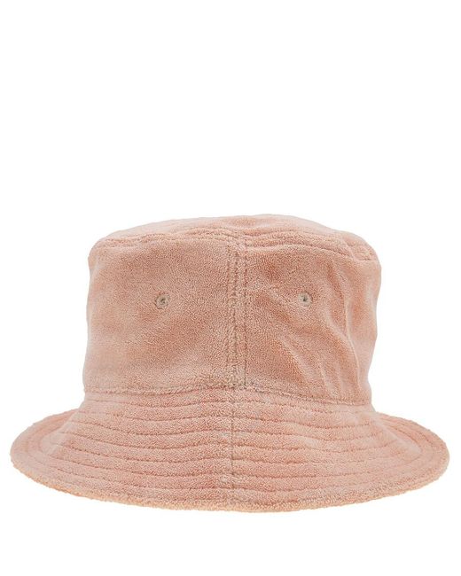 Burberry Pink Equestrian Knight Embroidered Towelling Bucket Hat