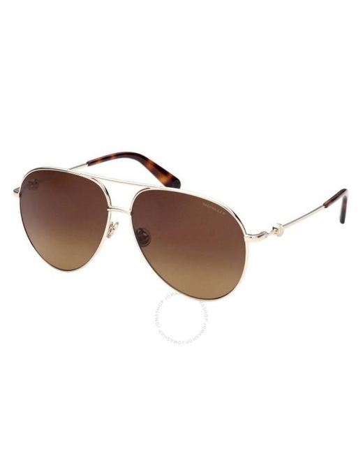 Moncler Brown Pilot Sunglasses Ml0201 32h 60
