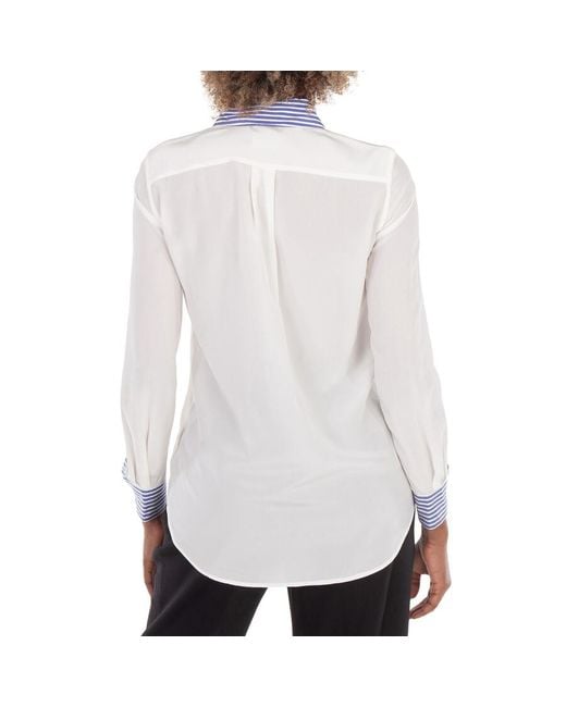 Burberry White Long-Sleeve Shirt, Brand Size 4 (Us