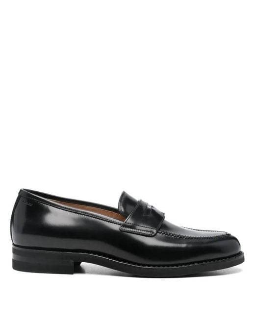 Bally Black Sweeny Leather Penny Loafers for men