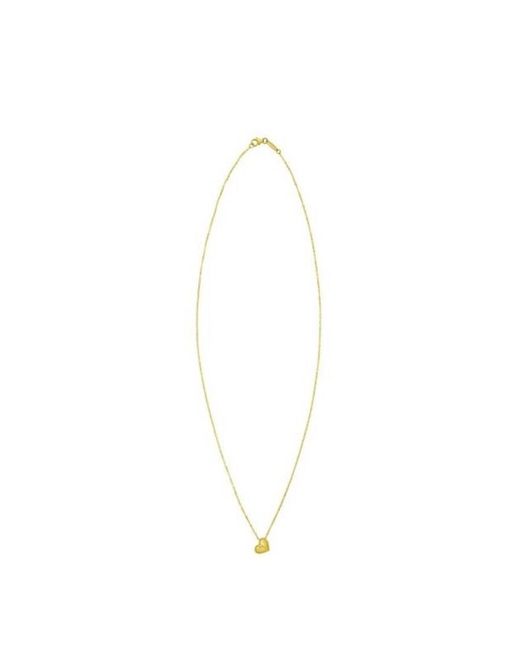 Tresorra Metallic 14K Puffed Mini Heart Pendant