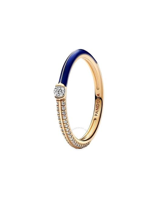 Pandora Blue Me Paved Dual Ring