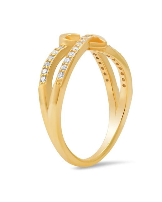 Kylie Harper Metallic 14K Over Heart Cz Ring for men