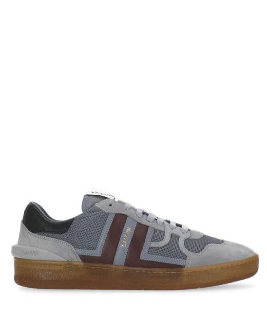 Lanvin Gray Clay Mesh Low-Top Sneakers, Brand Size 39 Us