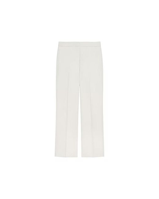 Givenchy White Cropped Tailored Pants_Eggshell, Brand Size 38 (Us