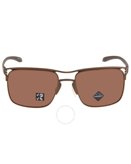 Oakley Brown Holbrook Ti Prizm Tungsten Polarized Titanium Sunglasses  604803 57 for men