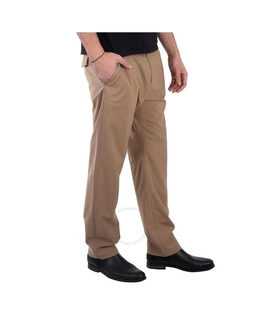 Burberry Natural Ezra Monogram Motif Tailored Trousers, Brand Size 56 (Waist for men