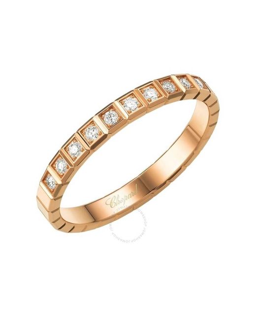 Chopard Metallic Ice Cube 18K Rose 0.11 Ct Diamond Ring