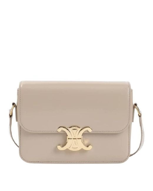 Céline Natural Teen Triomphe Calf Leather Shoulder Bag