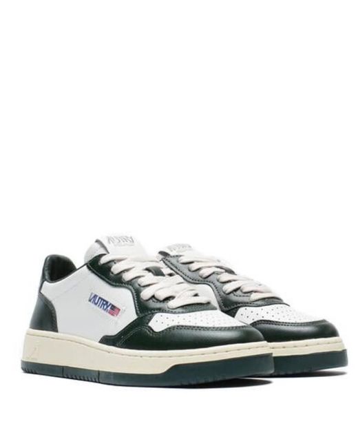 Autry Blue Medalist Low-Top Leather Sneakers, Brand Size 38 Us