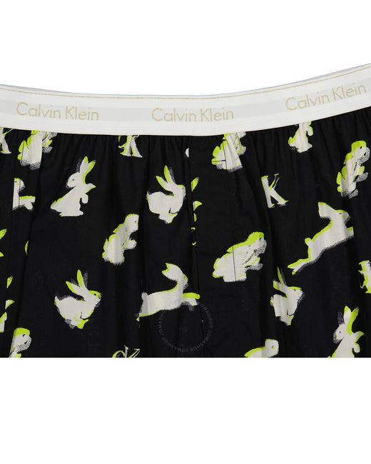 Calvin Klein Black Year Of The Rabbit Logo Print Boxers for men