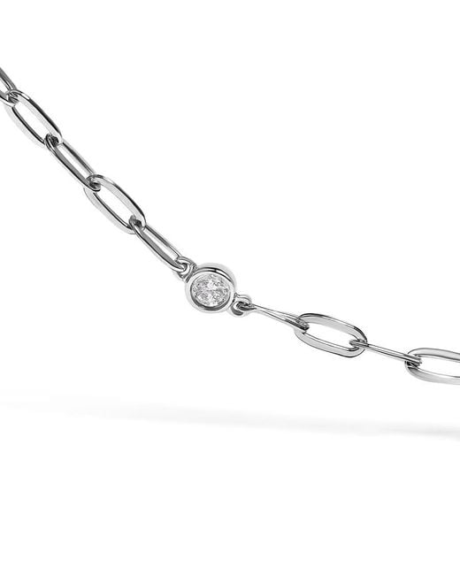 Haus of Brilliance Metallic 14K Bezel Set 1.00 Cttw Diamond 11 Station Necklace
