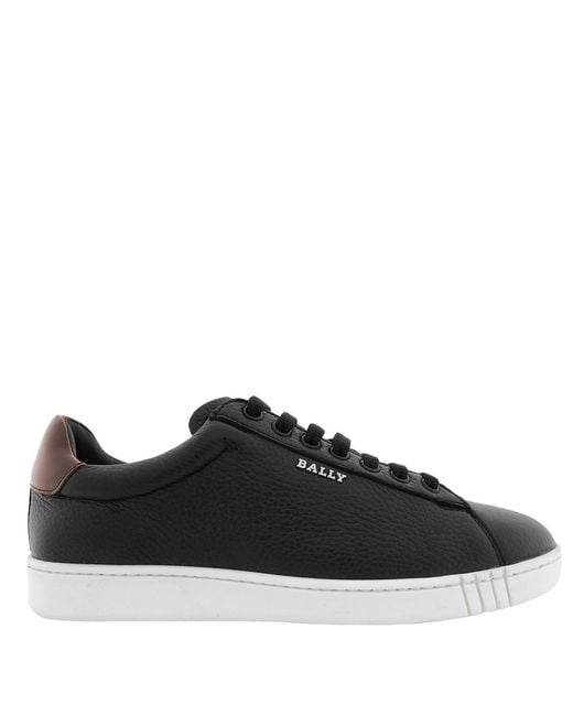 Bally Black Wilson Wildy Leather Low-Top Sneakers, Brand Size 10 Us for men