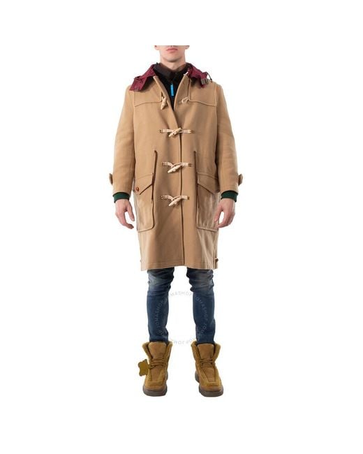 Kolor Yellow Camel Hooded Duffle Coat, Brand Size 1 for men