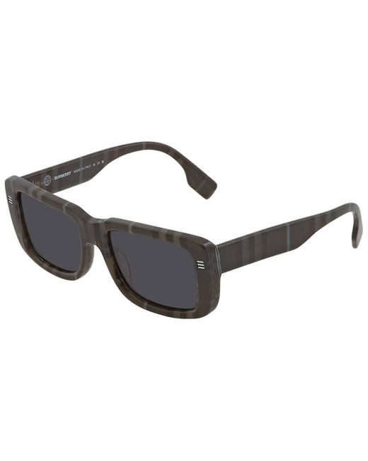 Burberry Black Jarvis Dark Gray Rectangular Sunglasses Be4376u 380487 55 for men