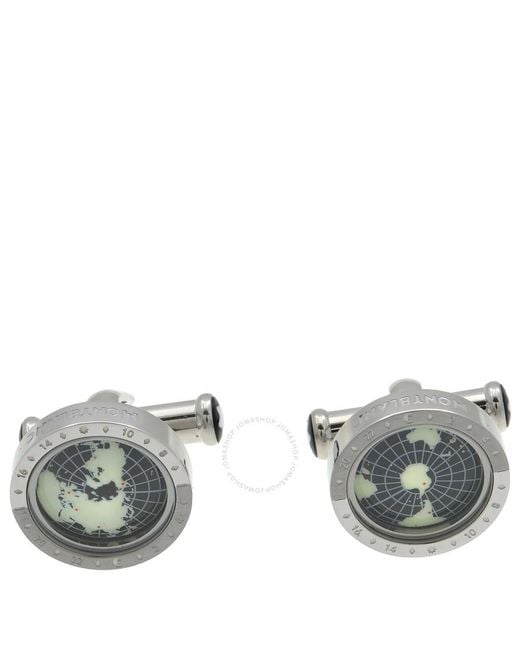 Montblanc Metallic 1858 Geosphere Cufflinks for men