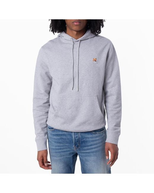 Maison Kitsuné Gray Fox Head Patch Regular Hoodie for men