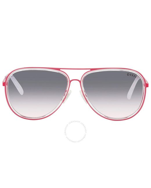 Guess Multicolor Pink Pilot Sunglasses Gu698272z59 for men