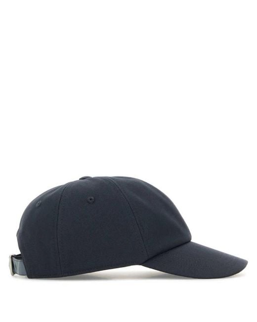 Burberry Blue Ekd Embroidered Cotton Baseball Cap for men