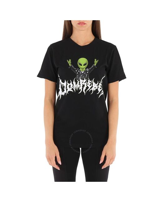 DOMREBEL Black Alien Print T-shirt