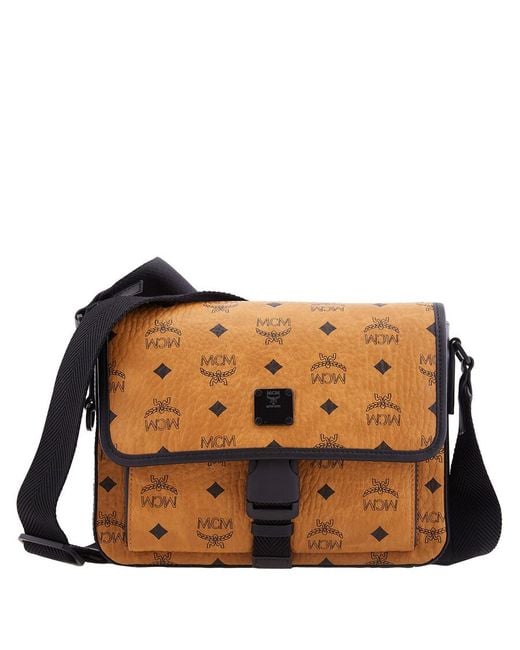 MCM Brown Klassik Messenger Visetos Monogram Bag