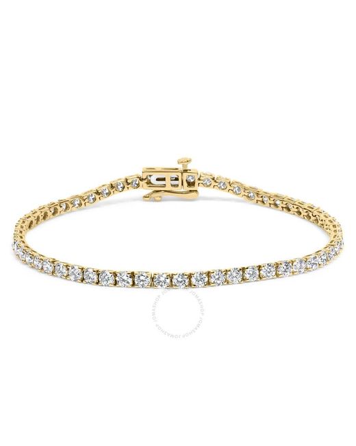 Haus of Brilliance Metallic 14K 5.0 Cttw Lab Grown Diamond Tennis Bracelet (F-G Color, Vs1-Vs2 Clarity)