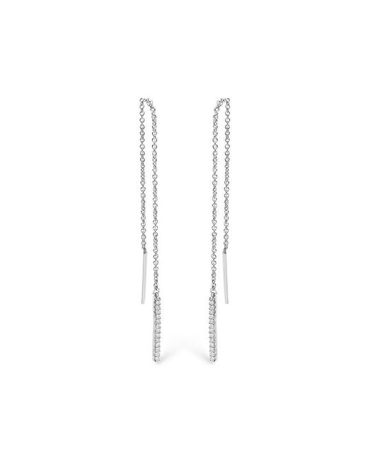 Haus of Brilliance White 10K 1/10 Cttw Diamond Threader Earrings