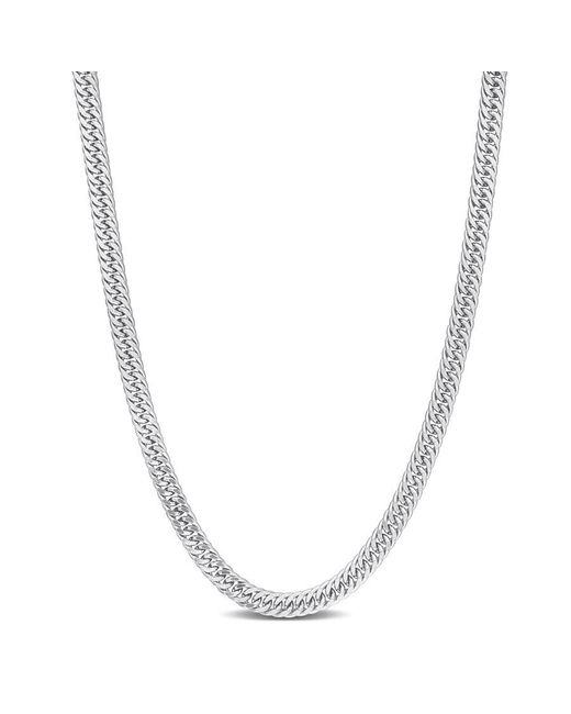 Amour Metallic Double Curb Link Chain Necklace