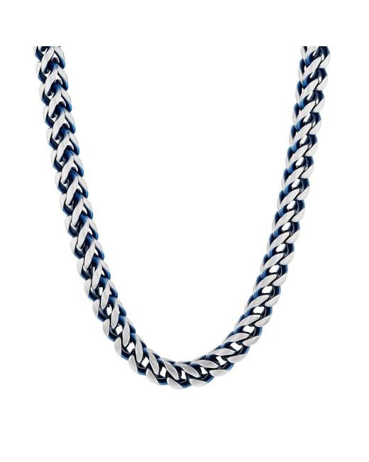 Robert Alton Blue Stainless Steel With Ip Franco Link Fashion Chain for men