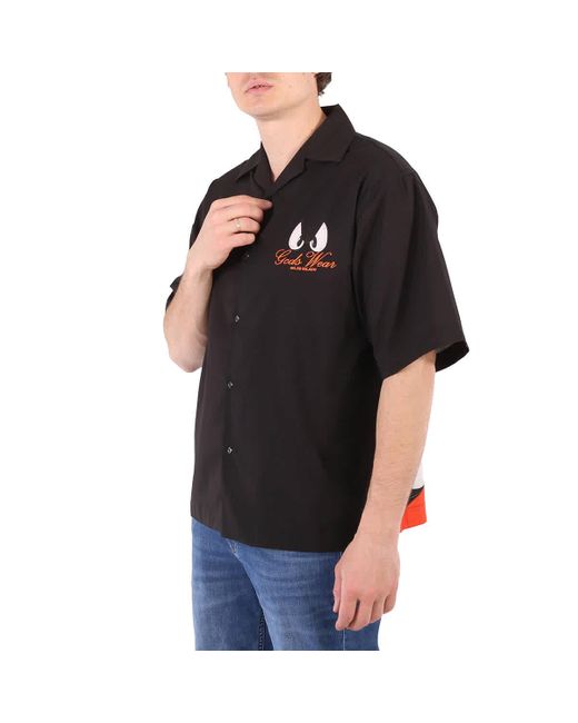 Gcds Black Daffy Duck Bowling Shirt for men