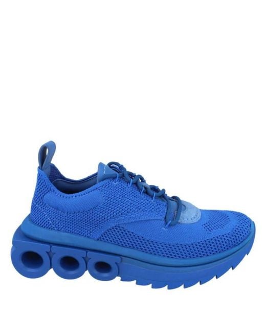 Ferragamo Blue Ferragamo Nima Technical Knit Running Sneakers
