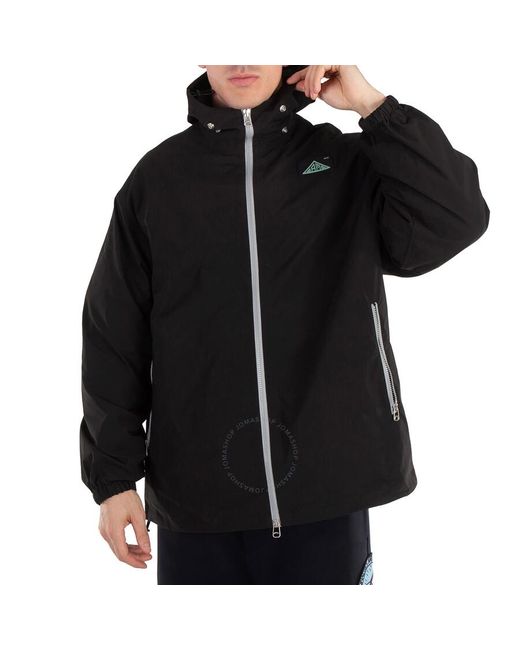 OAMC Black Logo-Patch Hooded Jacket for men